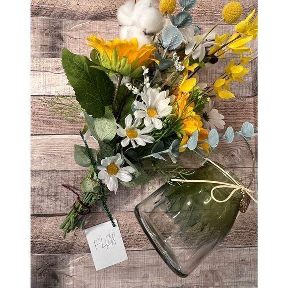 Sunflower Daisy Eucalyptus Floral Arrangement Baby Wedding Birthday Family Reuni - Picture 14 of 15